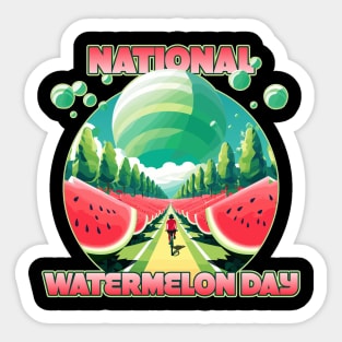 National Watermelon Day Epic Summer Fruit Lover Design Sticker